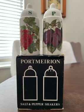 VTG NIB Portmeirion Pomona Salt and Pepper Shakers Made in England